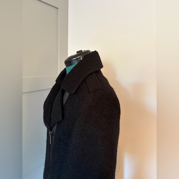 LONDON FOG Wool Blend Charcoal Zip Up Coat - Picture 5 of 10